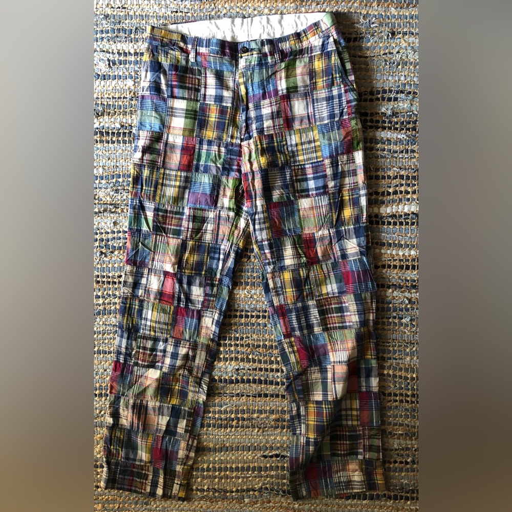 Colorful Men’s Madras Patchwork Pants
Vintage Ralph Lauren
EUC